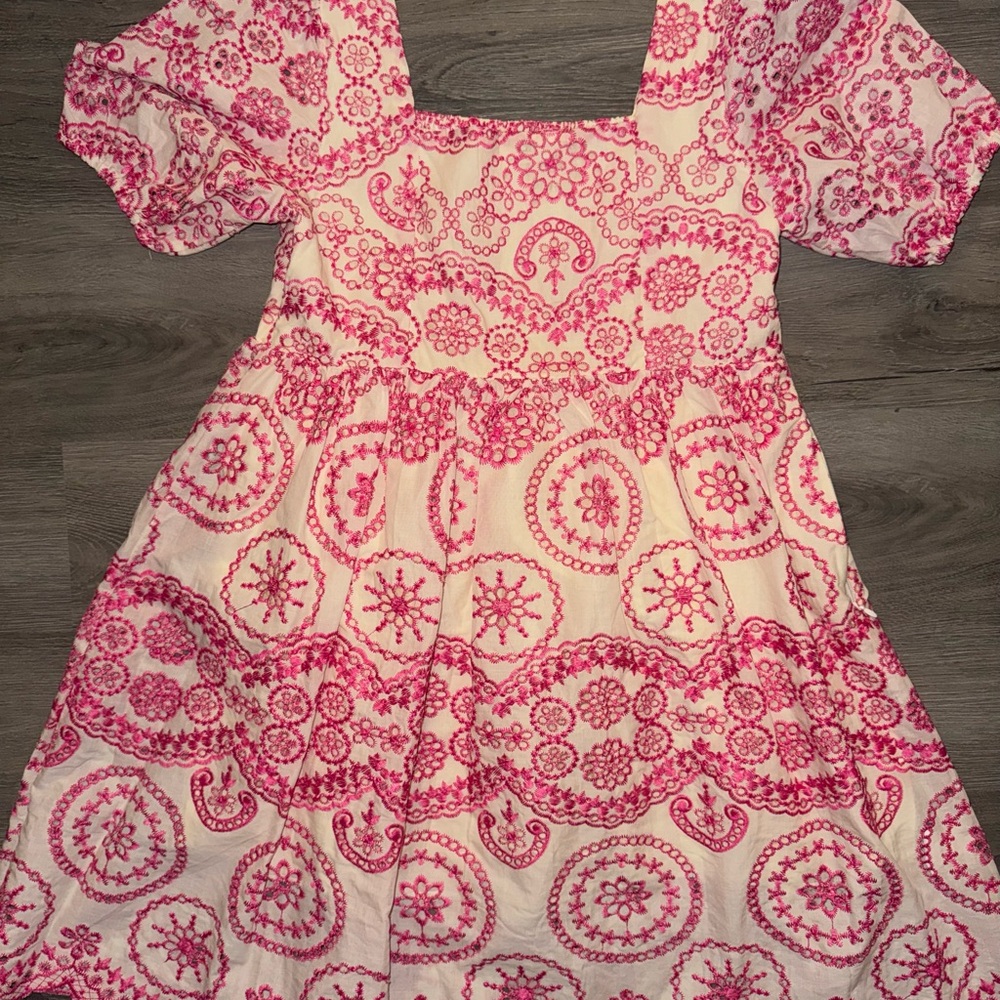 Pink Patterned Dress